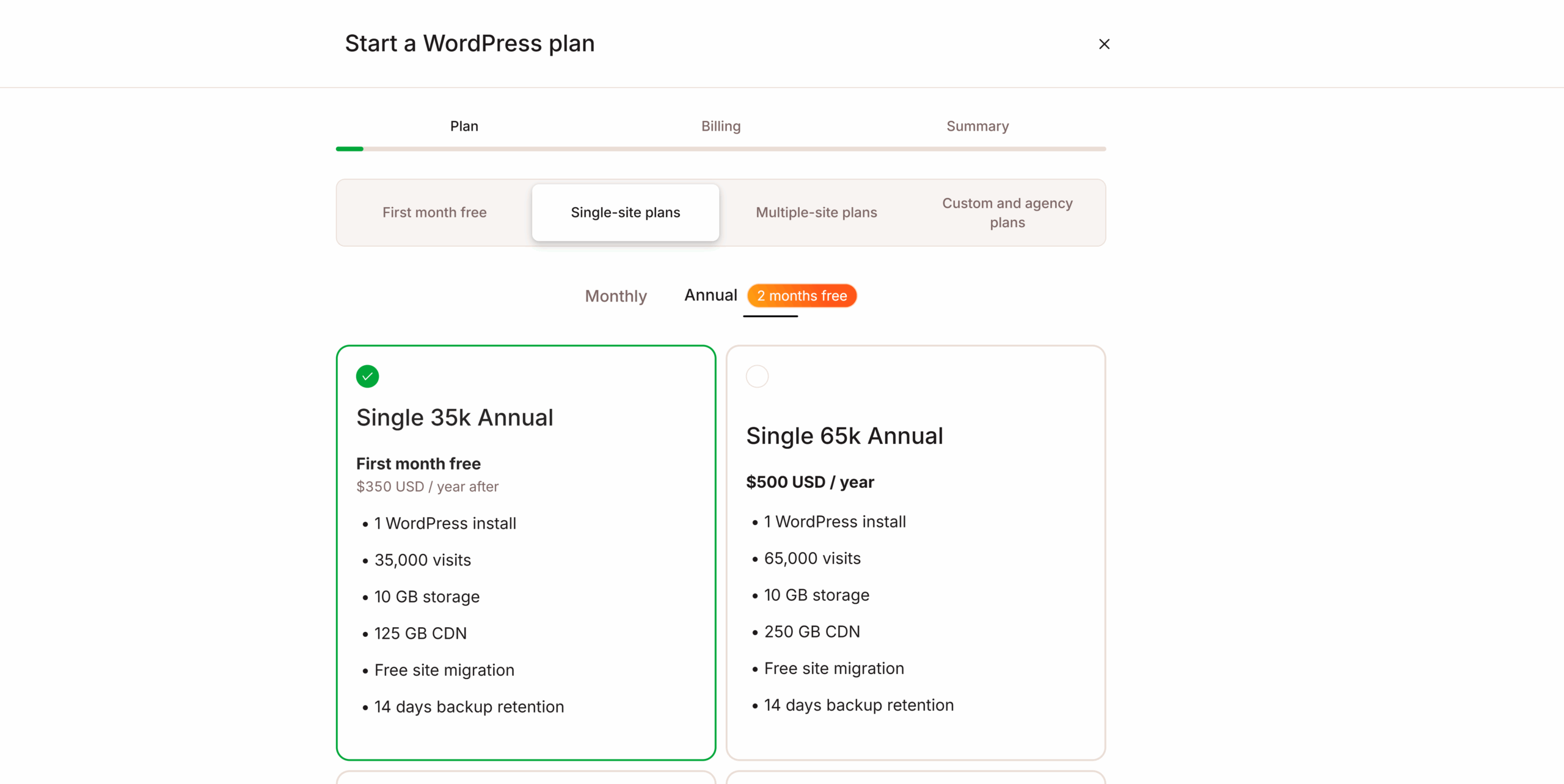 Single 35K Annual Plan